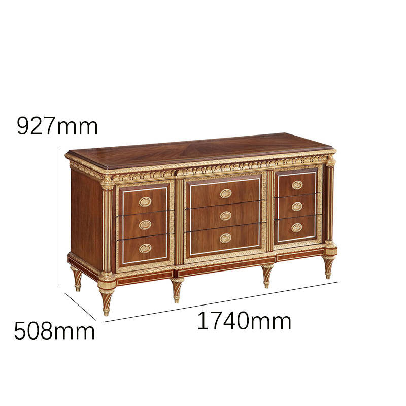 Regency Manor Silver-Accented Sideboard | Luxury American Classical Entryway Console by EKAR FURNITURE,EKAR FURNITURE CO.,LTD,Regency Manor Silver-Accented Sideboard | Luxury American Classical Entryway Console by EKAR FURNITURE,foshan furniture factory,custom Furniture factory,china furniture factory