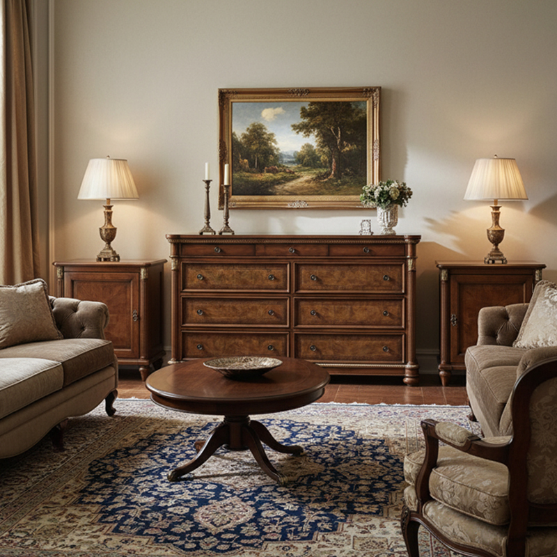 Aurelian Heritage Nine-Drawer Sideboard | Luxury American Classical Dresser by EKAR FURNITURE,EKAR FURNITURE CO.,LTD,Aurelian Heritage Nine-Drawer Sideboard | Luxury American Classical Dresser by EKAR FURNITURE,foshan furniture factory,custom Furniture factory,china furniture factory