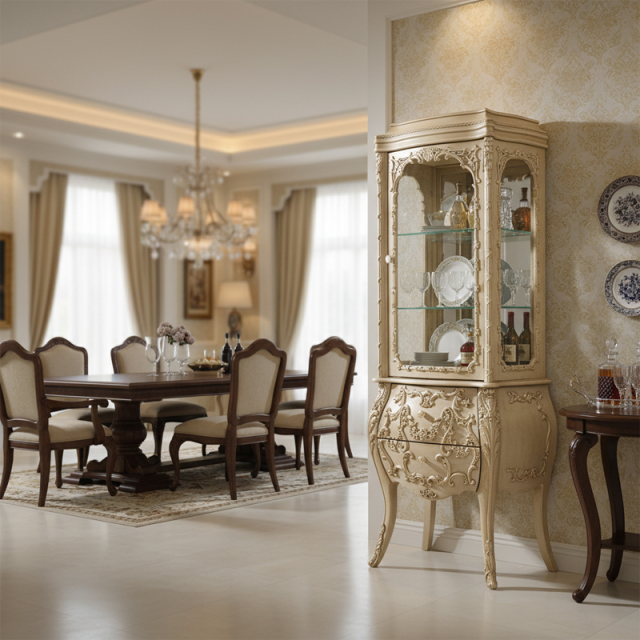 Seraphina Gilded Heritage Curio Cabinet | Luxury American Classical Wine Cabinet by EKAR FURNITURE,MY SHOP,Seraphina Gilded Heritage Curio Cabinet | Luxury American Classical Wine Cabinet by EKAR FURNITURE,foshan furniture factory,custom Furniture factory,china furniture factory
