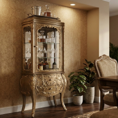 Seraphina Gilded Heritage Curio Cabinet | Luxury American Classical Wine Cabinet by EKAR FURNITURE,MY SHOP,Seraphina Gilded Heritage Curio Cabinet | Luxury American Classical Wine Cabinet by EKAR FURNITURE,foshan furniture factory,custom Furniture factory,china furniture factory