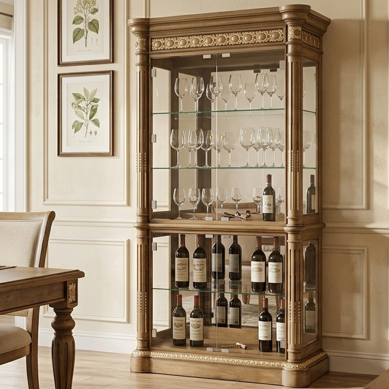 Imperial Regency Gilded Display Cabinet | Luxury American Classical Wine Hutch by EKAR FURNITURE,MY SHOP,Imperial Regency Gilded Display Cabinet | Luxury American Classical Wine Hutch by EKAR FURNITURE,foshan furniture factory,custom Furniture factory,china furniture factory