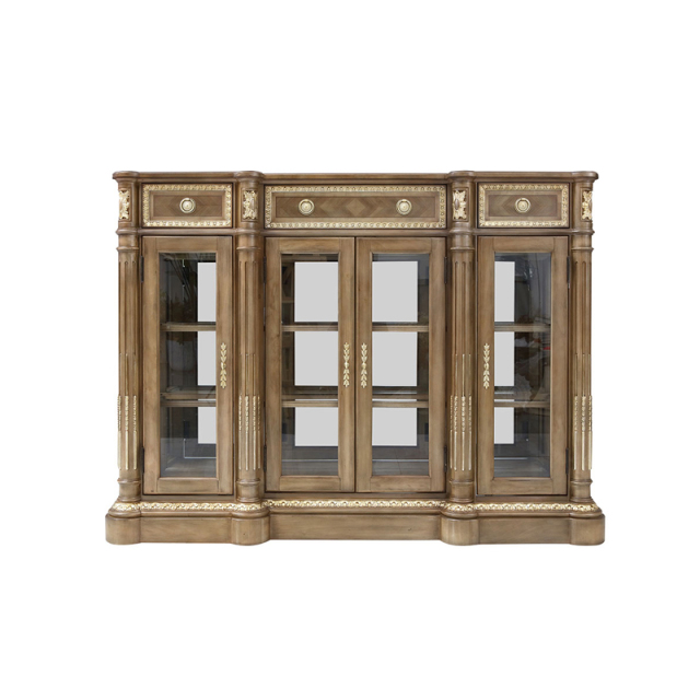 Palazzo Heritage Gilded Glass Sideboard | Luxury American Classical Wine Cabinet by EKAR FURNITURE,EKAR FURNITURE CO.,LTD,Palazzo Heritage Gilded Glass Sideboard | Luxury American Classical Wine Cabinet by EKAR FURNITURE,foshan furniture factory,custom Furniture factory,china furniture factory