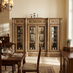 Palazzo Heritage Gilded Glass Sideboard | Luxury American Classical Wine Cabinet by EKAR FURNITURE,EKAR FURNITURE CO.,LTD,Palazzo Heritage Gilded Glass Sideboard | Luxury American Classical Wine Cabinet by EKAR FURNITURE,foshan furniture factory,custom Furniture factory,china furniture factory