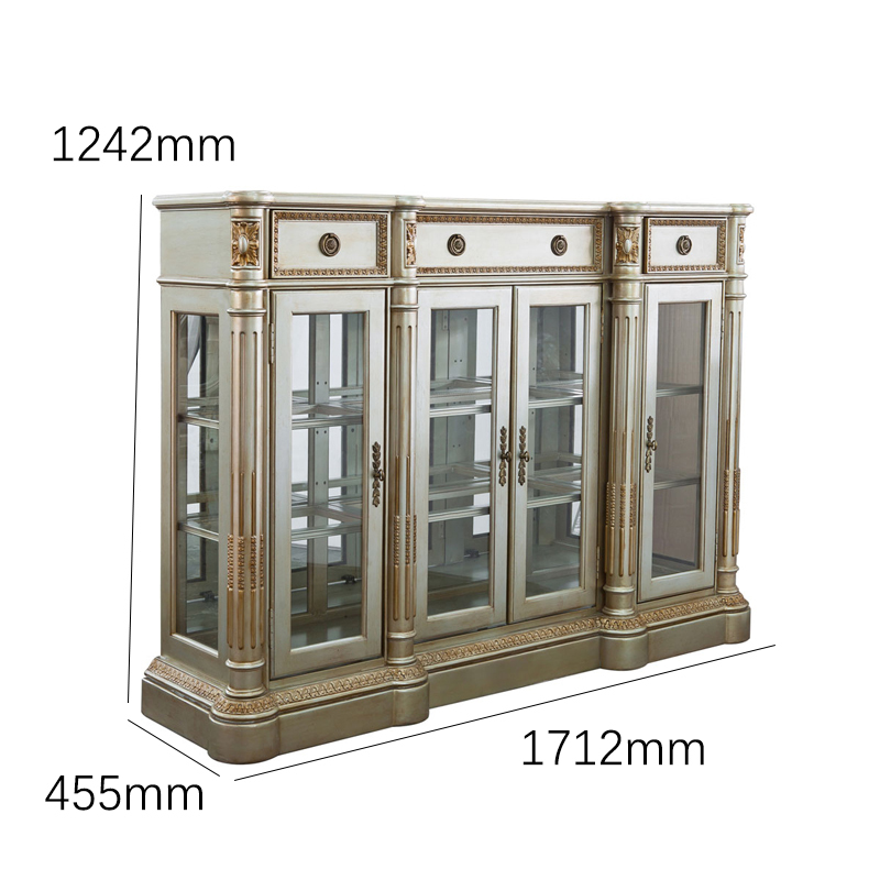 Palazzo Heritage Gilded Glass Sideboard | Luxury American Classical Wine Cabinet by EKAR FURNITURE,EKAR FURNITURE CO.,LTD,Palazzo Heritage Gilded Glass Sideboard | Luxury American Classical Wine Cabinet by EKAR FURNITURE,foshan furniture factory,custom Furniture factory,china furniture factory