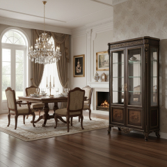 Florentine Floral Heritage Vitrine | Luxury American Classical China Cabinet by EKAR FURNITURE,EKAR FURNITURE CO.,LTD,Florentine Floral Heritage Vitrine | Luxury American Classical China Cabinet by EKAR FURNITURE,foshan furniture factory,custom Furniture factory,china furniture factory