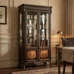 Florentine Floral Heritage Vitrine | Luxury American Classical China Cabinet by EKAR FURNITURE,EKAR FURNITURE CO.,LTD,Florentine Floral Heritage Vitrine | Luxury American Classical China Cabinet by EKAR FURNITURE,foshan furniture factory,custom Furniture factory,china furniture factory
