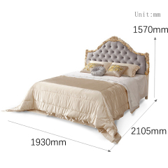 Versailles Sovereign Tufted Bed | Luxury American Classical Gilded Bedroom Set by EKAR FURNITURE,EKAR FURNITURE CO.,LTD,Versailles Sovereign Tufted Bed | Luxury American Classical Gilded Bedroom Set by EKAR FURNITURE,foshan furniture factory,custom Furniture factory,china furniture factory