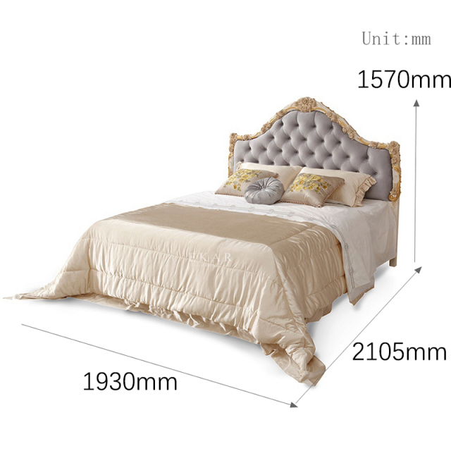 Versailles Sovereign Tufted Bed | Luxury American Classical Gilded Bedroom Set by EKAR FURNITURE,EKAR FURNITURE CO.,LTD,Versailles Sovereign Tufted Bed | Luxury American Classical Gilded Bedroom Set by EKAR FURNITURE,foshan furniture factory,custom Furniture factory,china furniture factory