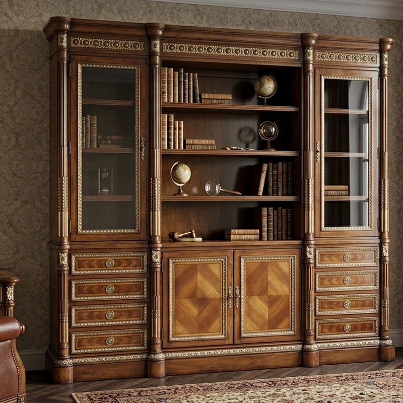 EKAR Furniture | Ambassador Heritage Executive Bookcase Suite – Luxury American Classical Library Cabinetry,MY SHOP,EKAR Furniture | Ambassador Heritage Executive Bookcase Suite – Luxury American Classical Library Cabinetry,foshan furniture factory,custom Furniture factory,china furniture factory