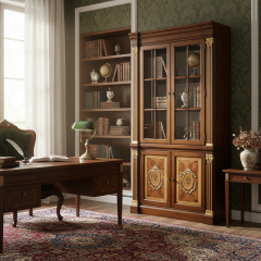 EKAR Furniture | Grand Regent Heritage Library Display Cabinet - Luxury American Classical Bookcase,MY SHOP,EKAR Furniture | Grand Regent Heritage Library Display Cabinet - Luxury American Classical Bookcase,foshan furniture factory,custom Furniture factory,china furniture factory
