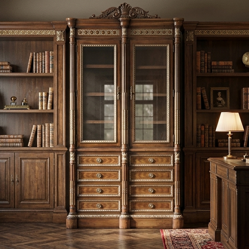 EKAR Furniture | Regency Sovereign Heritage Bookcase – Luxury American Classical Library Cabinetry,MY SHOP,EKAR Furniture | Regency Sovereign Heritage Bookcase – Luxury American Classical Library Cabinetry,foshan furniture factory,custom Furniture factory,china furniture factory