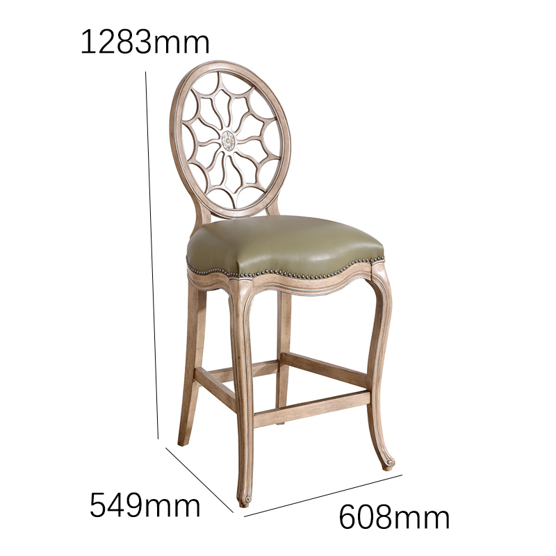 EKAR Furniture | Provincial Grace Medallion Bar Stool - Luxury American Classical Counter Seating,EKAR FURNITURE CO.,LTD,EKAR Furniture | Provincial Grace Medallion Bar Stool - Luxury American Classical Counter Seating,foshan furniture factory,custom Furniture factory,china furniture factory