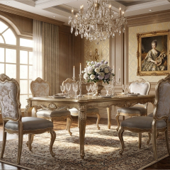 EKAR Furniture | Imperial Serenity Gilded Dining Chair - Luxury American Classical Seating,EKAR FURNITURE CO.,LTD,EKAR Furniture | Imperial Serenity Gilded Dining Chair - Luxury American Classical Seating,foshan furniture factory,custom Furniture factory,china furniture factory