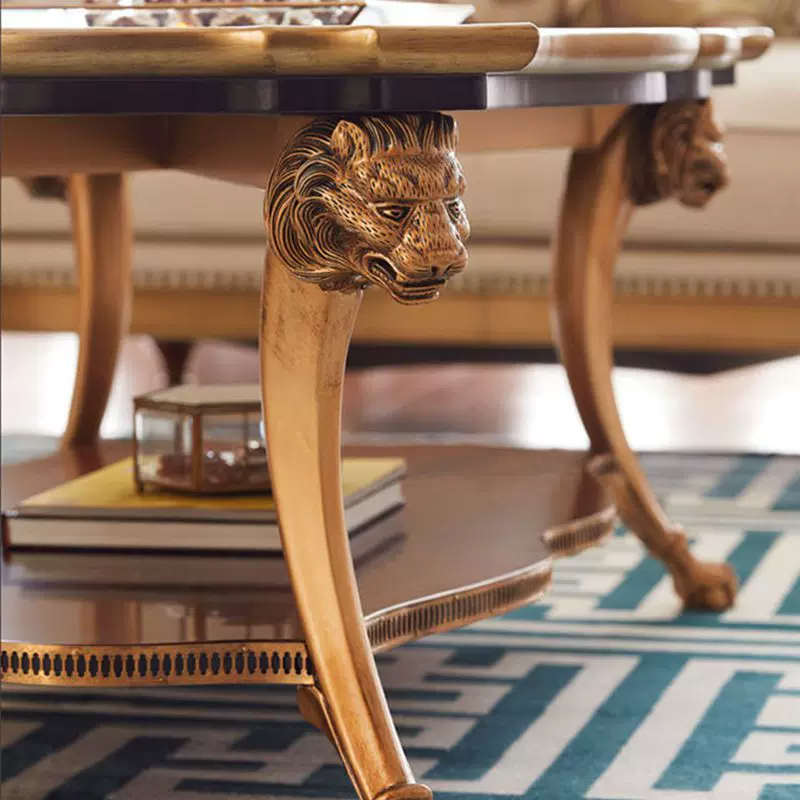 Imperial Lion Majesty Wood Inlay Coffee Table - Luxury French Classical Center Table | EKAR FURNITURE,EKAR FURNITURE CO.,LTD,Imperial Lion Majesty Wood Inlay Coffee Table - Luxury French Classical Center Table | EKAR FURNITURE,foshan furniture factory,custom Furniture factory,china furniture factory