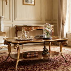 Imperial Lion Majesty Wood Inlay Coffee Table - Luxury French Classical Center Table | EKAR FURNITURE,EKAR FURNITURE CO.,LTD,Imperial Lion Majesty Wood Inlay Coffee Table - Luxury French Classical Center Table | EKAR FURNITURE,foshan furniture factory,custom Furniture factory,china furniture factory