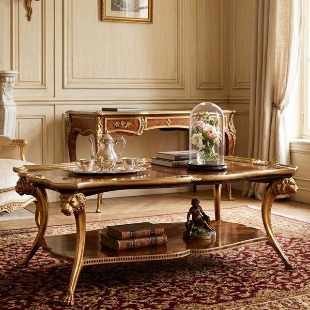 Imperial Lion Majesty Wood Inlay Coffee Table - Luxury French Classical Center Table | EKAR FURNITURE,EKAR FURNITURE CO.,LTD,Imperial Lion Majesty Wood Inlay Coffee Table - Luxury French Classical Center Table | EKAR FURNITURE,foshan furniture factory,custom Furniture factory,china furniture factory