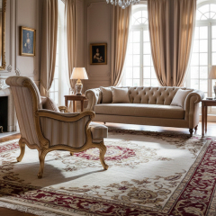 Eloquence Champagne Gold French Classical Armchair - Luxury Striped Accent Chair | EKAR FURNITURE,MY SHOP,Eloquence Champagne Gold French Classical Armchair - Luxury Striped Accent Chair | EKAR FURNITURE,foshan furniture factory,custom Furniture factory,china furniture factory