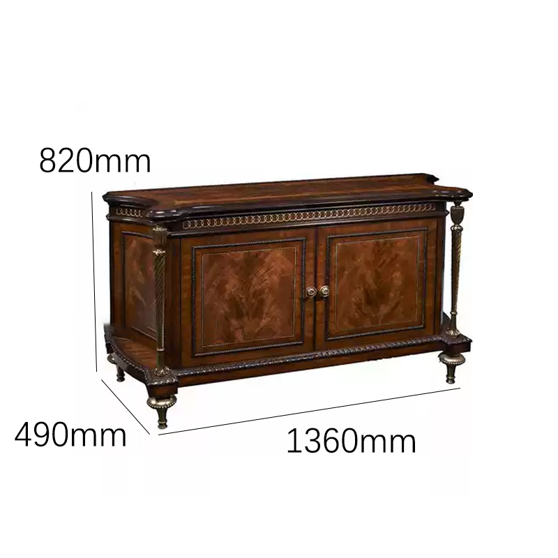 Regency Marquetry Gilded Side Cabinet - Luxury French Classical Accent Credenza | EKAR FURNITURE,EKAR FURNITURE CO.,LTD,Regency Marquetry Gilded Side Cabinet - Luxury French Classical Accent Credenza | EKAR FURNITURE,foshan furniture factory,custom Furniture factory,china furniture factory
