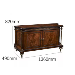 Regency Marquetry Gilded Side Cabinet - Luxury French Classical Accent Credenza | EKAR FURNITURE,EKAR FURNITURE CO.,LTD,Regency Marquetry Gilded Side Cabinet - Luxury French Classical Accent Credenza | EKAR FURNITURE,foshan furniture factory,custom Furniture factory,china furniture factory