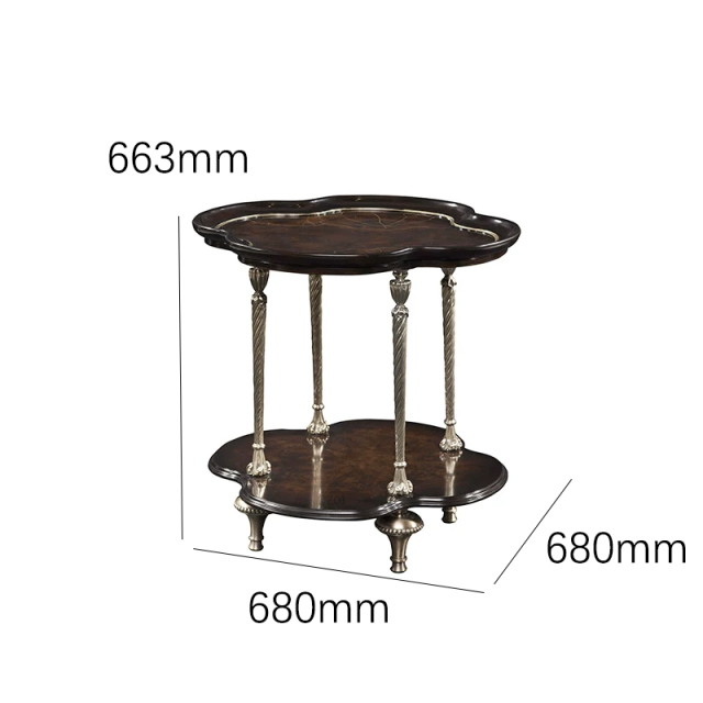 Marquis Burl Wood Quatrefoil Side Table - Luxury French Classical Accent Table | EKAR FURNITURE,EKAR FURNITURE CO.,LTD,Marquis Burl Wood Quatrefoil Side Table - Luxury French Classical Accent Table | EKAR FURNITURE,foshan furniture factory,custom Furniture factory,china furniture factory