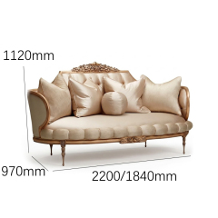 Marquise Gilded Silk Settee - Luxury French Classical Loveseat | EKAR FURNITURE,EKAR FURNITURE CO.,LTD,Marquise Gilded Silk Settee - Luxury French Classical Loveseat | EKAR FURNITURE,foshan furniture factory,custom Furniture factory,china furniture factory