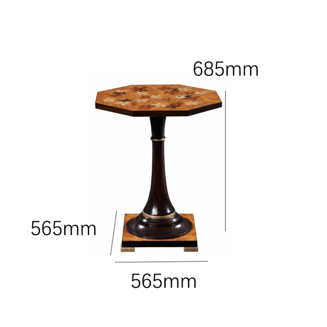 Botanical Inlay Octagonal Pedestal Accent Table - Luxury French Classical Side Table | EKAR FURNITURE,EKAR FURNITURE CO.,LTD,Botanical Inlay Octagonal Pedestal Accent Table - Luxury French Classical Side Table | EKAR FURNITURE,foshan furniture factory,custom Furniture factory,china furniture factory