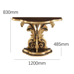 Acanthus Gilded Baroque Demilune Console Table  | EKAR FURNIT,EKAR FURNITURE CO.,LTD,Acanthus Gilded Baroque Demilune Console Table  | EKAR FURNIT,foshan furniture factory,custom Furniture factory,china furniture factory