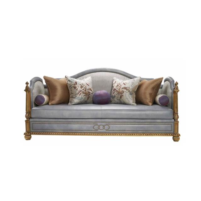 Heritage Azure Regency Sofa - Luxury French Classical Leather &amp; Silk Couch | EKAR FURNITURE,EKAR FURNITURE CO.,LTD,Heritage Azure Regency Sofa - Luxury French Classical Leather &amp; Silk Couch | EKAR FURNITURE,foshan furniture factory,custom Furniture factory,china furniture factory