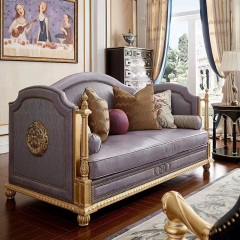 Heritage Azure Regency Sofa - Luxury French Classical Leather &amp; Silk Couch | EKAR FURNITURE,EKAR FURNITURE CO.,LTD,Heritage Azure Regency Sofa - Luxury French Classical Leather &amp; Silk Couch | EKAR FURNITURE,foshan furniture factory,custom Furniture factory,china furniture factory