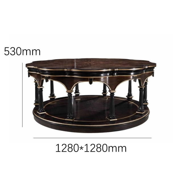 Royale Sovereign French Classical Coffee Table | Luxury Scalloped Wood Center Table by EKAR FURNITURE,EKAR FURNITURE CO.,LTD,Royale Sovereign French Classical Coffee Table | Luxury Scalloped Wood Center Table by EKAR FURNITURE,foshan furniture factory,custom Furniture factory,china furniture factory