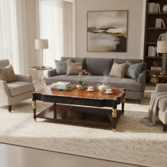 EKAR Rococo Marble Coffee Table | French Classic Carved Center Table for Living Room,EKAR FURNITURE CO.,LTD,EKAR Rococo Marble Coffee Table | French Classic Carved Center Table for Living Room,foshan furniture factory,custom Furniture factory,china furniture factory