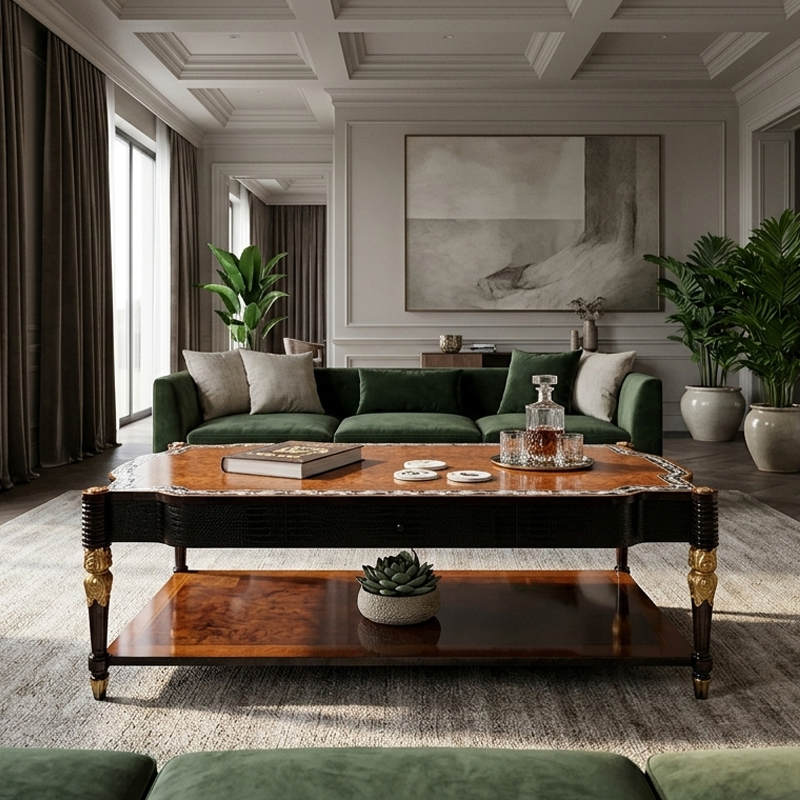 EKAR Rococo Marble Coffee Table | French Classic Carved Center Table for Living Room,EKAR FURNITURE CO.,LTD,EKAR Rococo Marble Coffee Table | French Classic Carved Center Table for Living Room,foshan furniture factory,custom Furniture factory,china furniture factory