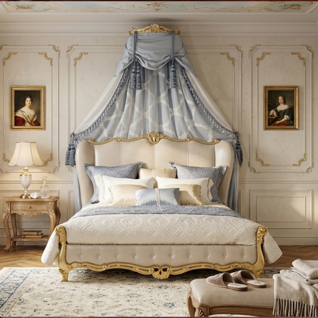 EKAR Louis XV Royal Bed | French Classic Tufted Velvet Upholstered Bed Frame,EKAR FURNITURE CO.,LTD,EKAR Louis XV Royal Bed | French Classic Tufted Velvet Upholstered Bed Frame,foshan furniture factory,custom Furniture factory,china furniture factory