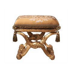 Versailles Throne Vanity Stool | French Classical Gold Upholstered Bench | EKAR Furniture,EKAR FURNITURE CO.,LTD,Versailles Throne Vanity Stool | French Classical Gold Upholstered Bench | EKAR Furniture,foshan furniture factory,custom Furniture factory,china furniture factory