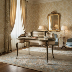 EKAR Marie Antoinette Vanity Set | French Classic Dressing Table with Stool & Mirror,EKAR FURNITURE CO.,LTD,EKAR Marie Antoinette Vanity Set | French Classic Dressing Table with Stool & Mirror,foshan furniture factory,custom Furniture factory,china furniture factory