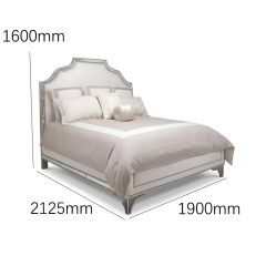 Lumiere Mirrored Panel Bed | French Neoclassical Upholstered Silver Trim Luxury Bedroom Bed|EKAR Furnitue,EKAR FURNITURE CO.,LTD,Lumiere Mirrored Panel Bed | French Neoclassical Upholstered Silver Trim Luxury Bedroom Bed|EKAR Furnitue,foshan furniture factory,custom Furniture factory,china furniture factory