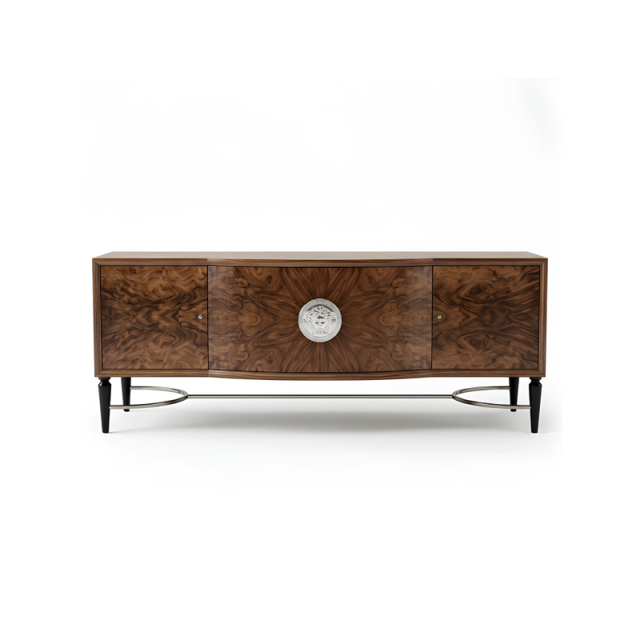Aurelia Medallion Burl Media Console | French Neoclassical TV Stand Cabinet | EKAR Furniture,EKAR FURNITURE CO.,LTD,Aurelia Medallion Burl Media Console | French Neoclassical TV Stand Cabinet | EKAR Furniture,foshan furniture factory,custom Furniture factory,china furniture factory