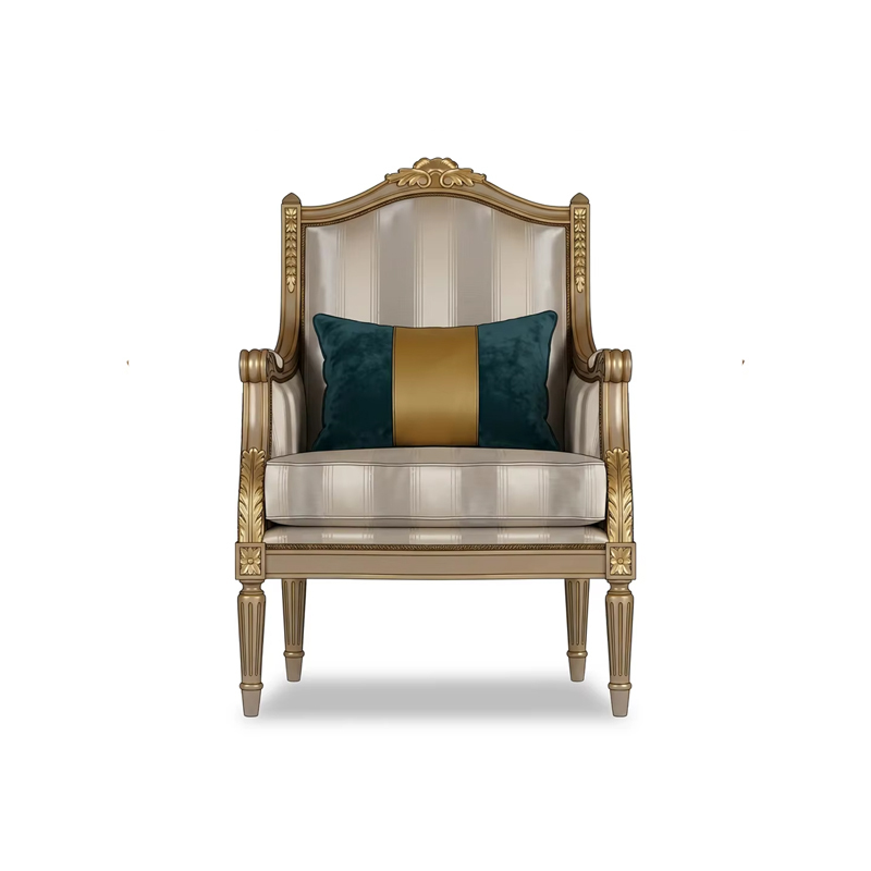 Seraphine Fluted Fauteuil | French Louis XVI Carved Gold Accent Chair for Luxury Living Room |,EKAR FURNITURE CO.,LTD,Seraphine Fluted Fauteuil | French Louis XVI Carved Gold Accent Chair for Luxury Living Room |,foshan furniture factory,custom Furniture factory,china furniture factory