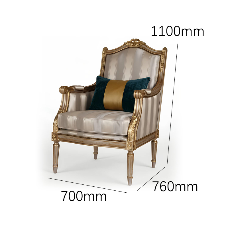 Seraphine Fluted Fauteuil | French Louis XVI Carved Gold Accent Chair for Luxury Living Room |,EKAR FURNITURE CO.,LTD,Seraphine Fluted Fauteuil | French Louis XVI Carved Gold Accent Chair for Luxury Living Room |,foshan furniture factory,custom Furniture factory,china furniture factory