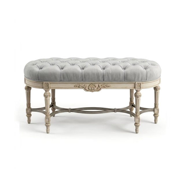 EKAR Versailles Velvet Bench | French Classic Tufted Footstool for Bedroom,MY SHOP,EKAR Versailles Velvet Bench | French Classic Tufted Footstool for Bedroom,foshan furniture factory,custom Furniture factory,china furniture factory
