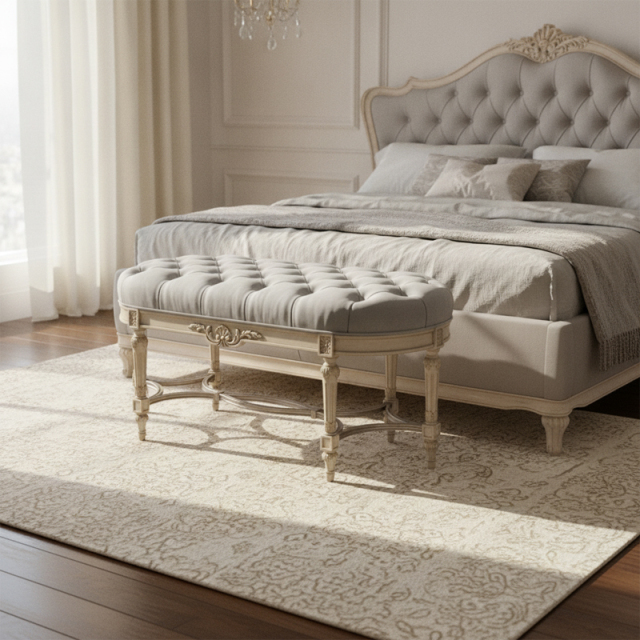 EKAR Versailles Velvet Bench | French Classic Tufted Footstool for Bedroom,MY SHOP,EKAR Versailles Velvet Bench | French Classic Tufted Footstool for Bedroom,foshan furniture factory,custom Furniture factory,china furniture factory