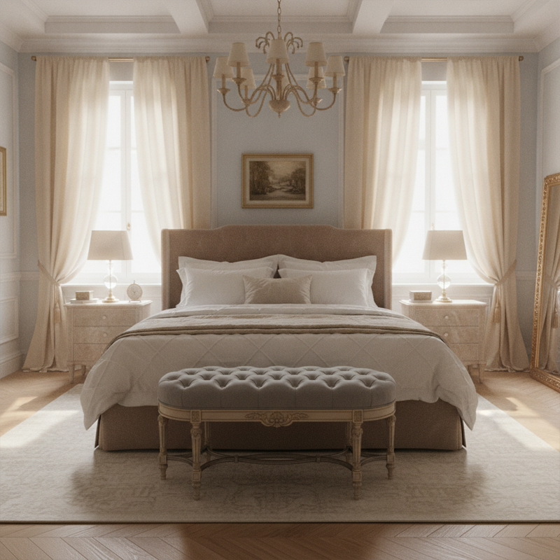 EKAR Versailles Velvet Bench | French Classic Tufted Footstool for Bedroom,MY SHOP,EKAR Versailles Velvet Bench | French Classic Tufted Footstool for Bedroom,foshan furniture factory,custom Furniture factory,china furniture factory