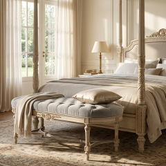 EKAR Versailles Velvet Bench | French Classic Tufted Footstool for Bedroom,MY SHOP,EKAR Versailles Velvet Bench | French Classic Tufted Footstool for Bedroom,foshan furniture factory,custom Furniture factory,china furniture factory