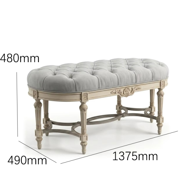 EKAR Versailles Velvet Bench | French Classic Tufted Footstool for Bedroom,MY SHOP,EKAR Versailles Velvet Bench | French Classic Tufted Footstool for Bedroom,foshan furniture factory,custom Furniture factory,china furniture factory