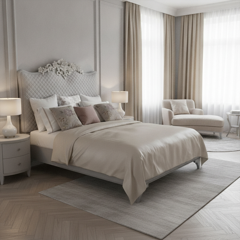 EKAR Bordeaux Opulence Bed | French Classic Tufted Upholstered King Bed,MY SHOP,EKAR Bordeaux Opulence Bed | French Classic Tufted Upholstered King Bed,foshan furniture factory,custom Furniture factory,china furniture factory