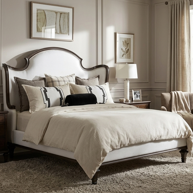 EKAR Versailles Royale Upholstered Bed | French Classic Tufted Fabric Bed Frame,MY SHOP,EKAR Versailles Royale Upholstered Bed | French Classic Tufted Fabric Bed Frame,foshan furniture factory,custom Furniture factory,china furniture factory