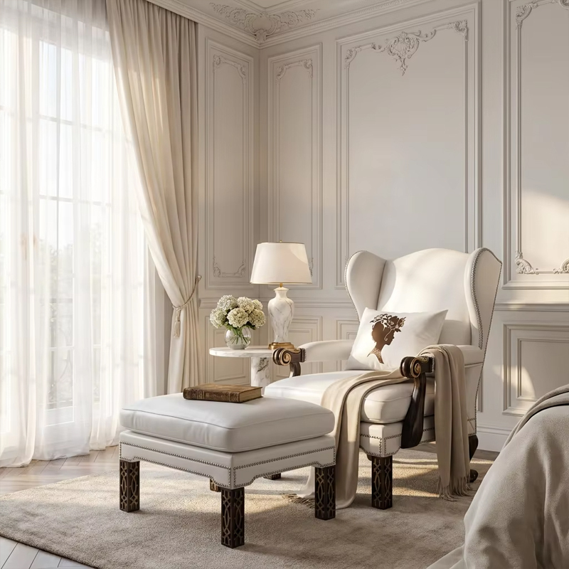 EKAR Chateau Lafite Lounge Chair &amp; Ottoman | French Classic Tufted Velvet Set,EKAR FURNITURE CO.,LTD,EKAR Chateau Lafite Lounge Chair &amp; Ottoman | French Classic Tufted Velvet Set,foshan furniture factory,custom Furniture factory,china furniture factory