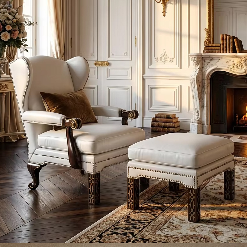 EKAR Chateau Lafite Lounge Chair &amp; Ottoman | French Classic Tufted Velvet Set,EKAR FURNITURE CO.,LTD,EKAR Chateau Lafite Lounge Chair &amp; Ottoman | French Classic Tufted Velvet Set,foshan furniture factory,custom Furniture factory,china furniture factory