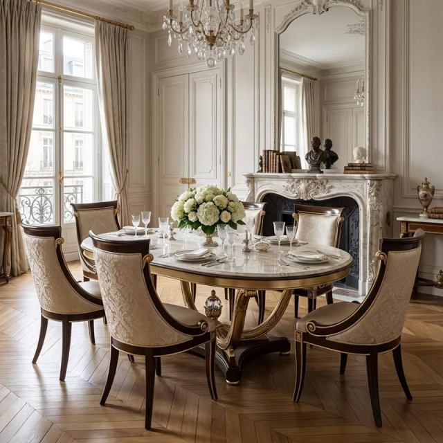 EKAR Versailles Tapestry Dining Chair | French Classic Upholstered Side Chair,EKAR FURNITURE CO.,LTD,EKAR Versailles Tapestry Dining Chair | French Classic Upholstered Side Chair,foshan furniture factory,custom Furniture factory,china furniture factory