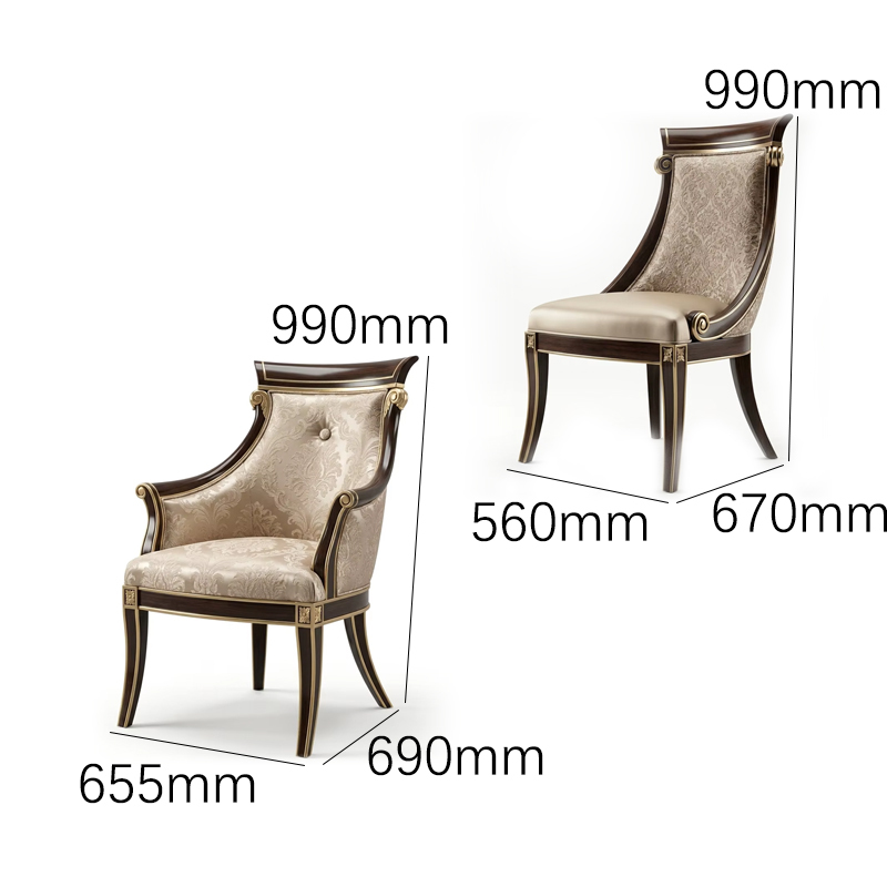 EKAR Versailles Tapestry Dining Chair | French Classic Upholstered Side Chair,EKAR FURNITURE CO.,LTD,EKAR Versailles Tapestry Dining Chair | French Classic Upholstered Side Chair,foshan furniture factory,custom Furniture factory,china furniture factory